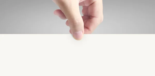 Hand Holding Virtual Paper Your — Stock Photo, Image