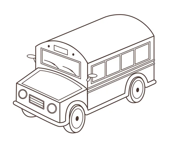 Speelgoed Bus Vectorillustratie — Stockvector