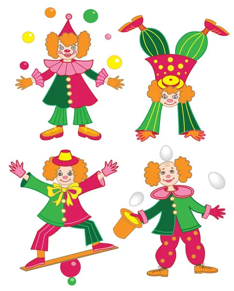 Clown Charakter Vektor Illustration — Stockvektor
