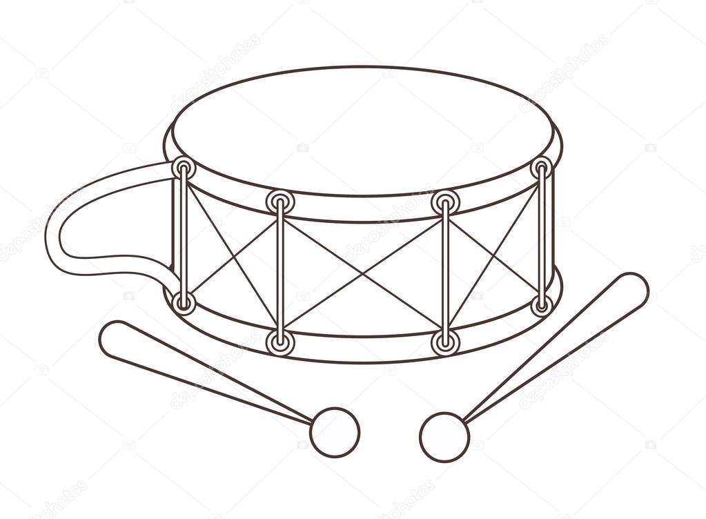 cute toy drum (vector illustration)