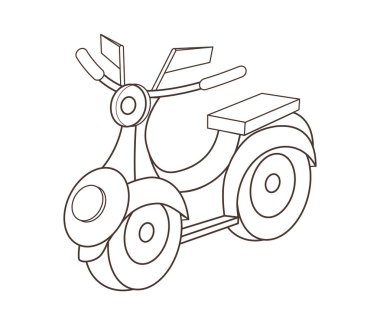 oyuncak motosiklet (vektör çizim)