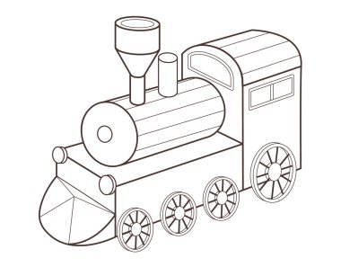 şirin oyuncak tren (vektör çizim)