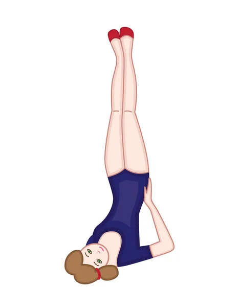 Illustration Vectorielle Personnage Gymnaste — Image vectorielle