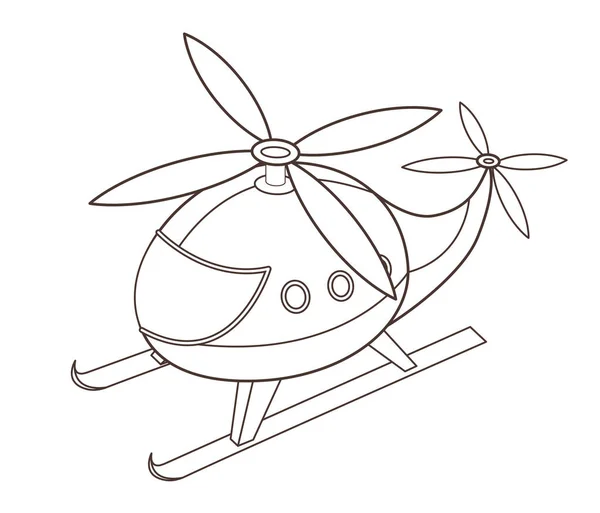 かわいいおもちゃヘリコプター ベクトル図 — ストックベクタ