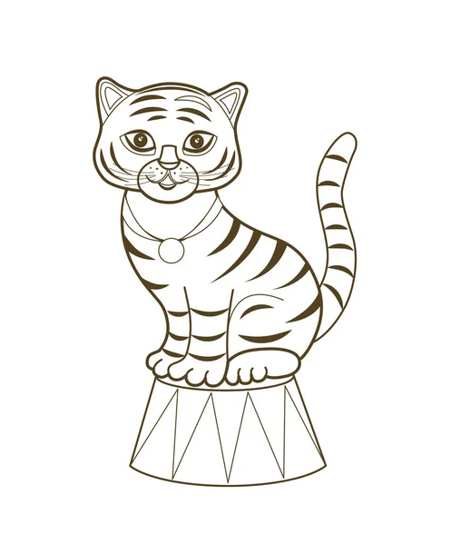 Illustration Vectorielle Tigre Mignon — Image vectorielle