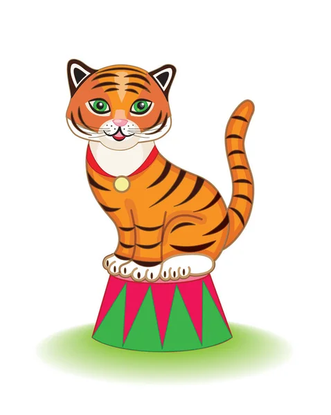 Ilustração Vetor Tigre Bonito — Vetor de Stock