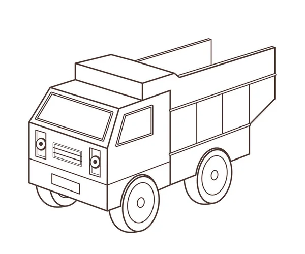 Transporte Camión Juguete Vector Ilustración — Vector de stock