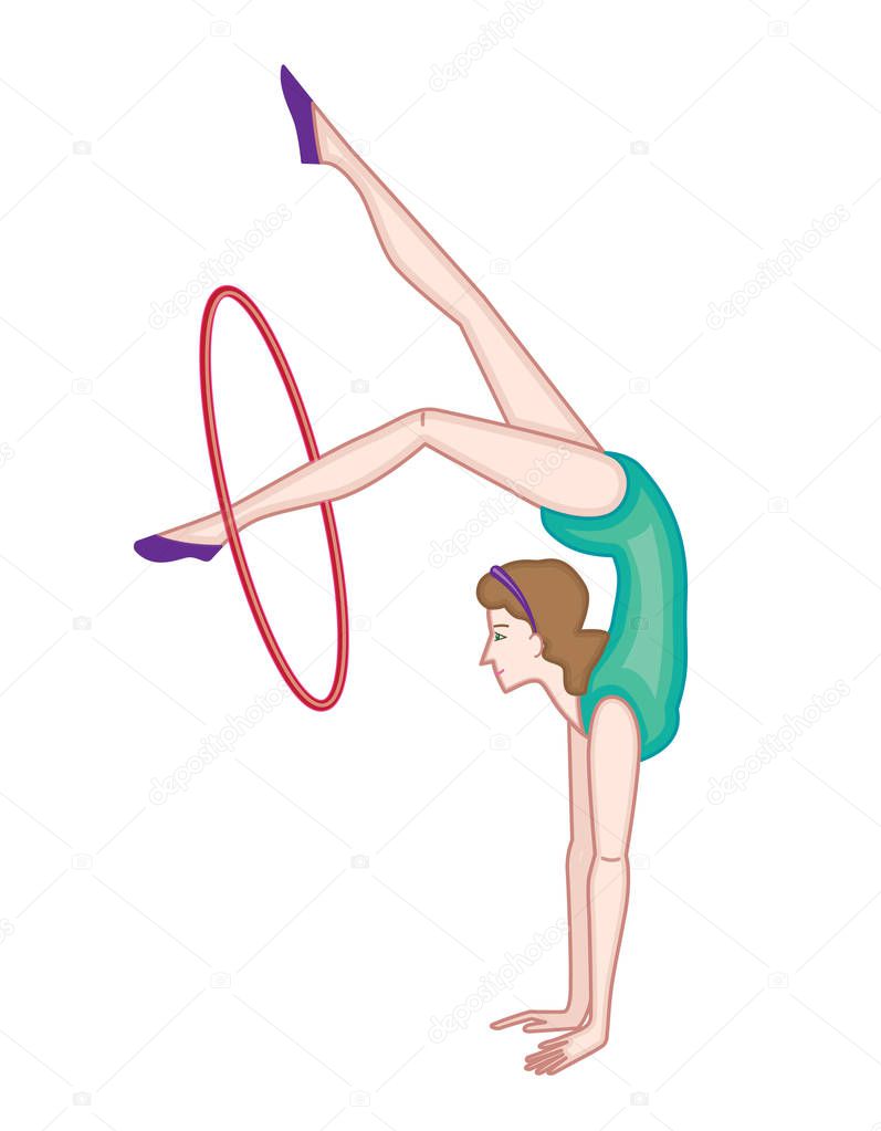 Gymnast character vector illustration