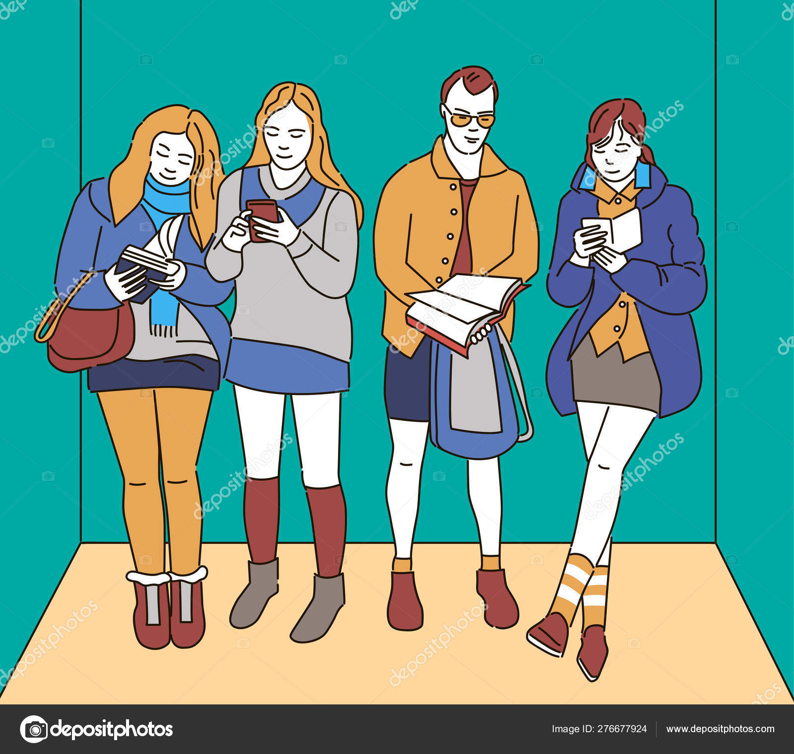 Four friends Vector Art Stock Images | Depositphotos Four friends Vector Art Stock Images | Depositphotos