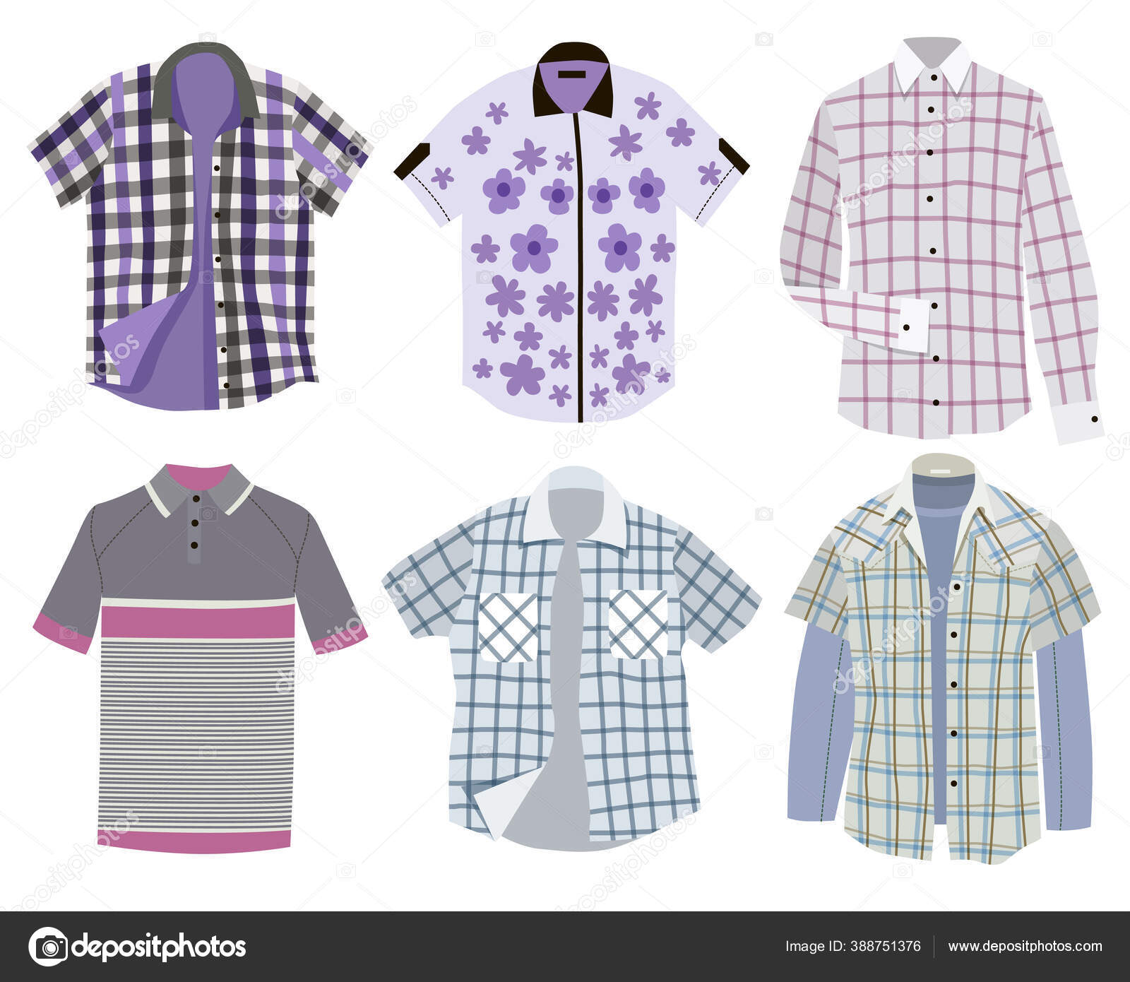 Collection Of Fashionable Men's Clothing (vector Illustration