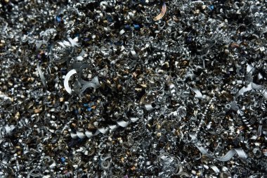 Endüstriyel Tesis, kopya alanı atık depo gözünde metal talaşı arka plan