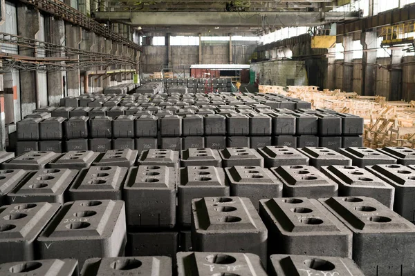 Background Image Concrete Blocks Warehouse Graphite Plant Copy Space — Stock Photo, Image