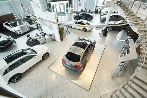 New Cars Sale Car Showroom — Stock Photo, Image