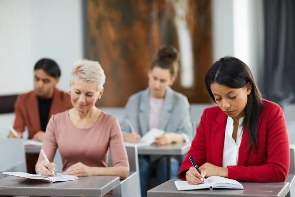 Group Adult Students Taking Notes Class Training Course Business Management — Stock Photo, Image