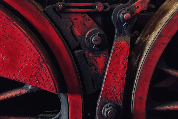 Eski bir büyük, demir tekerlekleri lokomotif Buhar.