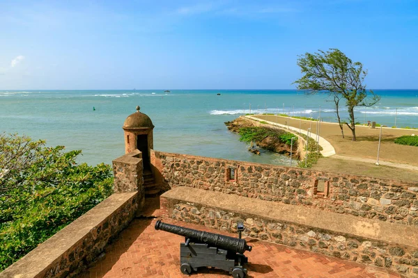 Вид Фазы Сан Фелипе Море Пуэрто Плата Доминиканская Республика Лицензионные Стоковые Изображения