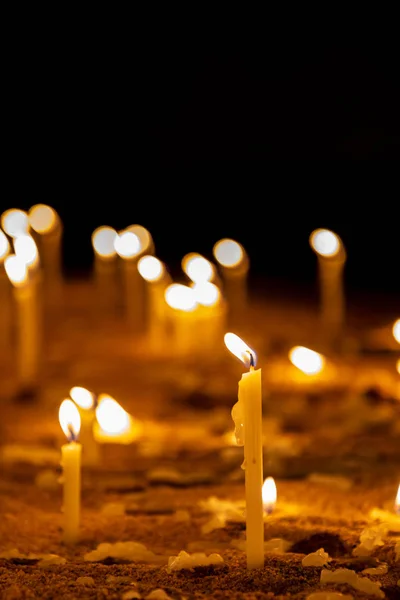 Candles Church Memory Dead Saints — Stock Photo, Image