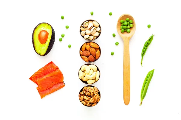 Ingredientes para la dieta cetogénica. El concepto de alimentación saludable. — Foto de Stock
