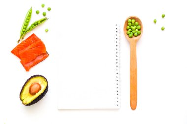 Ketojenik diyet için gerekli malzemeler. Sağlıklı beslenme kavramı. 