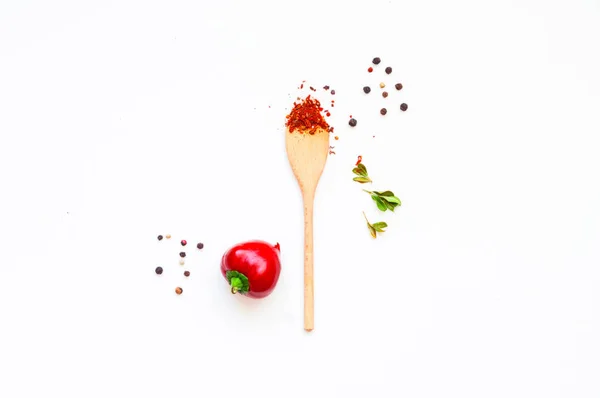 Ingredients and spices on a white isolated background. Mexican f — Stock Photo, Image