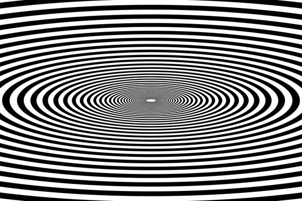 Oval tünel, siyah ve beyaz geometrik psychedelic optik drawin