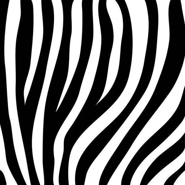 Impresión de cebra, piel de animal, rayas en blanco y negro, vector — Vector de stock