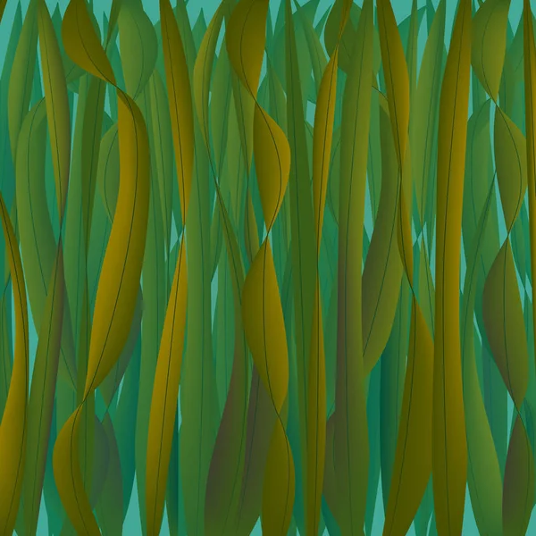 Verde cinta de algas bajo el agua, en algún lugar profundo, gradiente Ilustraciones De Stock Sin Royalties Gratis
