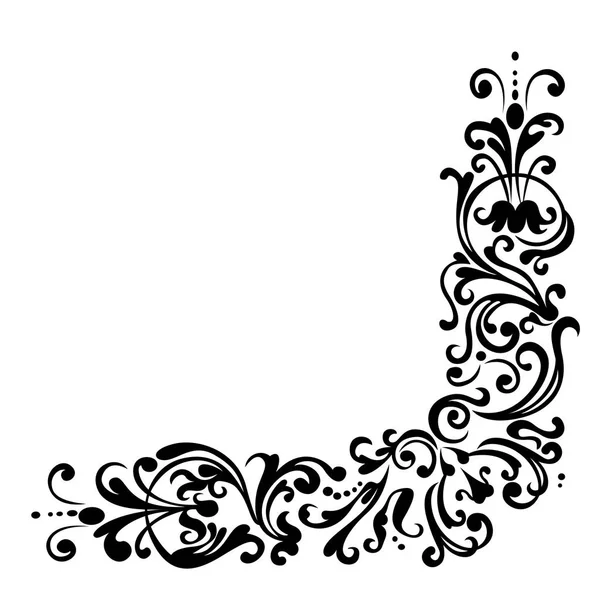 Motif Floral Ornemental Tourbillonnant Généralement Utilisé Des Fins Décoratives — Image vectorielle