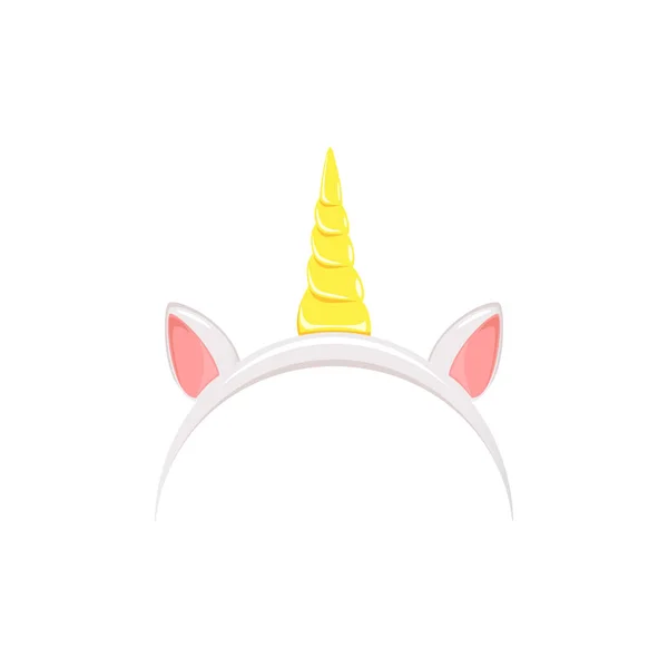 Headband Unicorn Ears Horn Isolated White Background Illustration - Stok Vektor