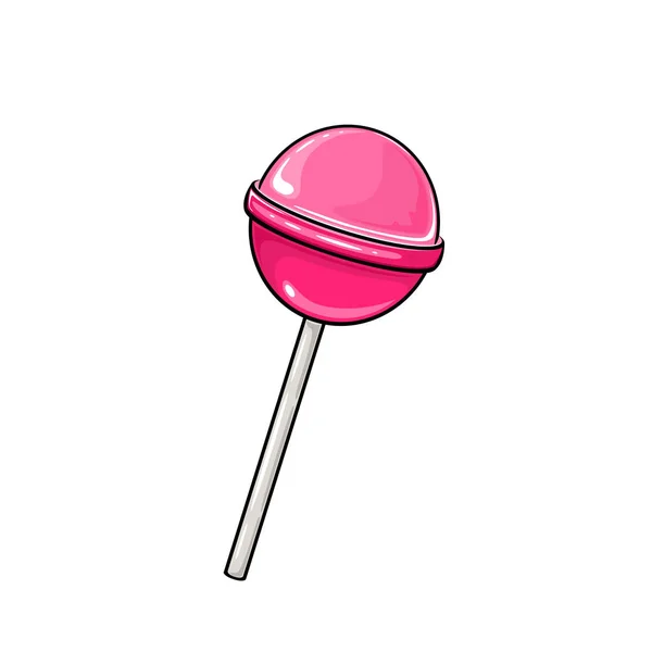 白い背景 イラストの免震棒で赤いキャンディ — ストックベクタ
