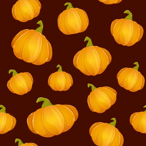 Ciemne Tło Dojrzałych Dynie Święto Dziękczynienia Halloween Ilustracja — Wektor stockowy