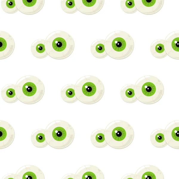 Fondo Halloween Sin Costuras Con Ojos Verdes Aislados Sobre Fondo — Vector de stock