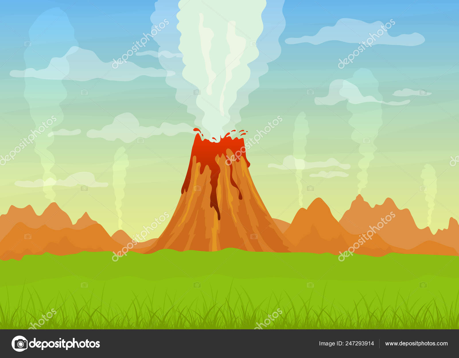 Volcanes imágenes de stock de arte vectorial | Depositphotos Volcanes imágenes de stock de arte vectorial | Depositphotos