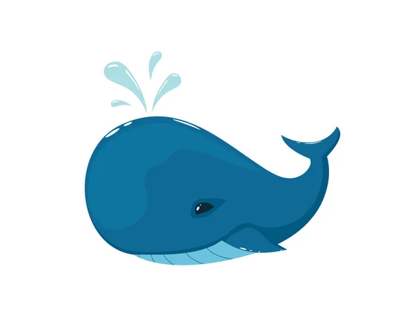 Velryba na bílém pozadí — Stockový vektor