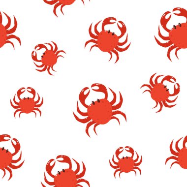 Kırmızı yengeçler ile sorunsuz arka plan