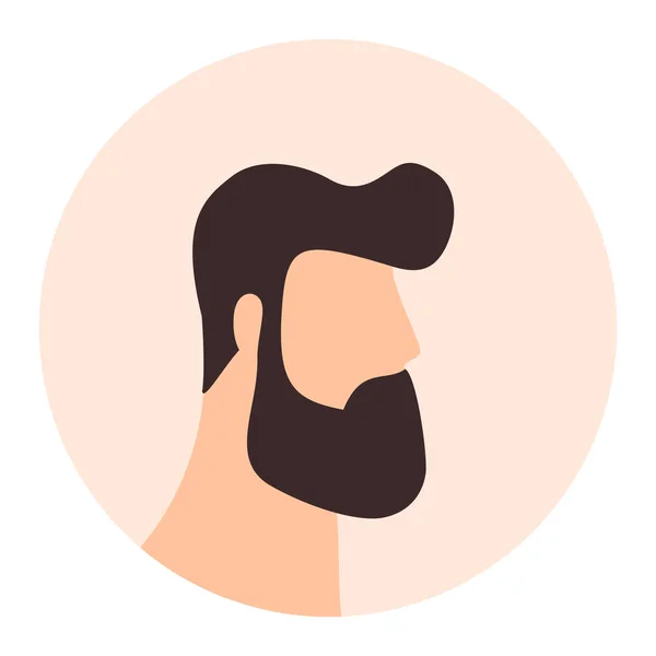 Man with Beard Hipster Style — Stock Vector