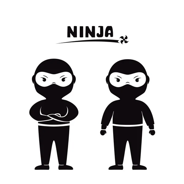 Dos ninjas — Vector de stock