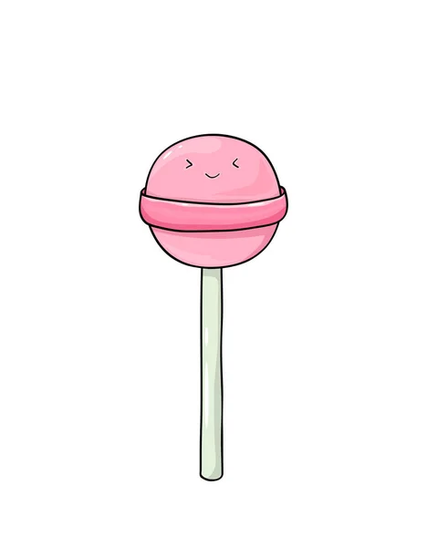 快乐粉红棒棒糖 — 图库矢量图片