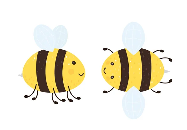 Δύο ευτυχισμένες μέλισσες — Διανυσματικό Αρχείο