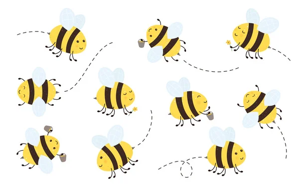 Fliegende Bienen — Stockvektor