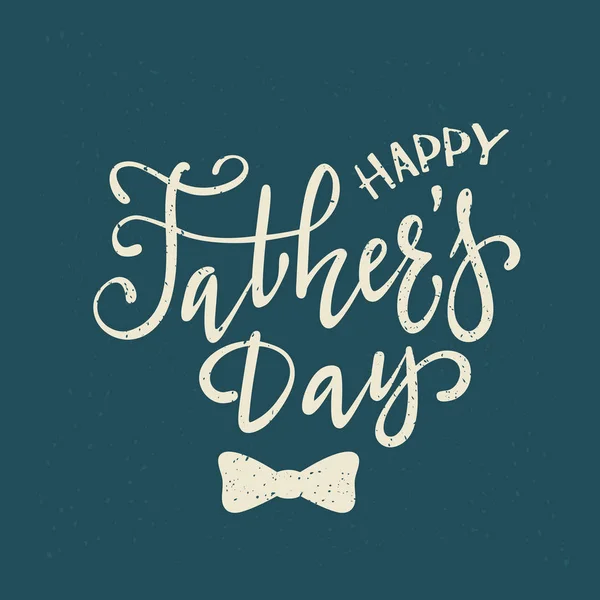 Belettering Happy Fathers Day op blauwe achtergrond — Stockvector