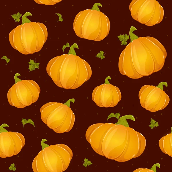 Fondo sin costuras con calabazas para el día de Acción de Gracias o Hallow — Vector de stock