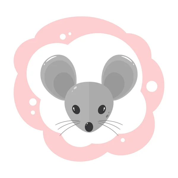 Cabeza de ratón — Vector de stock