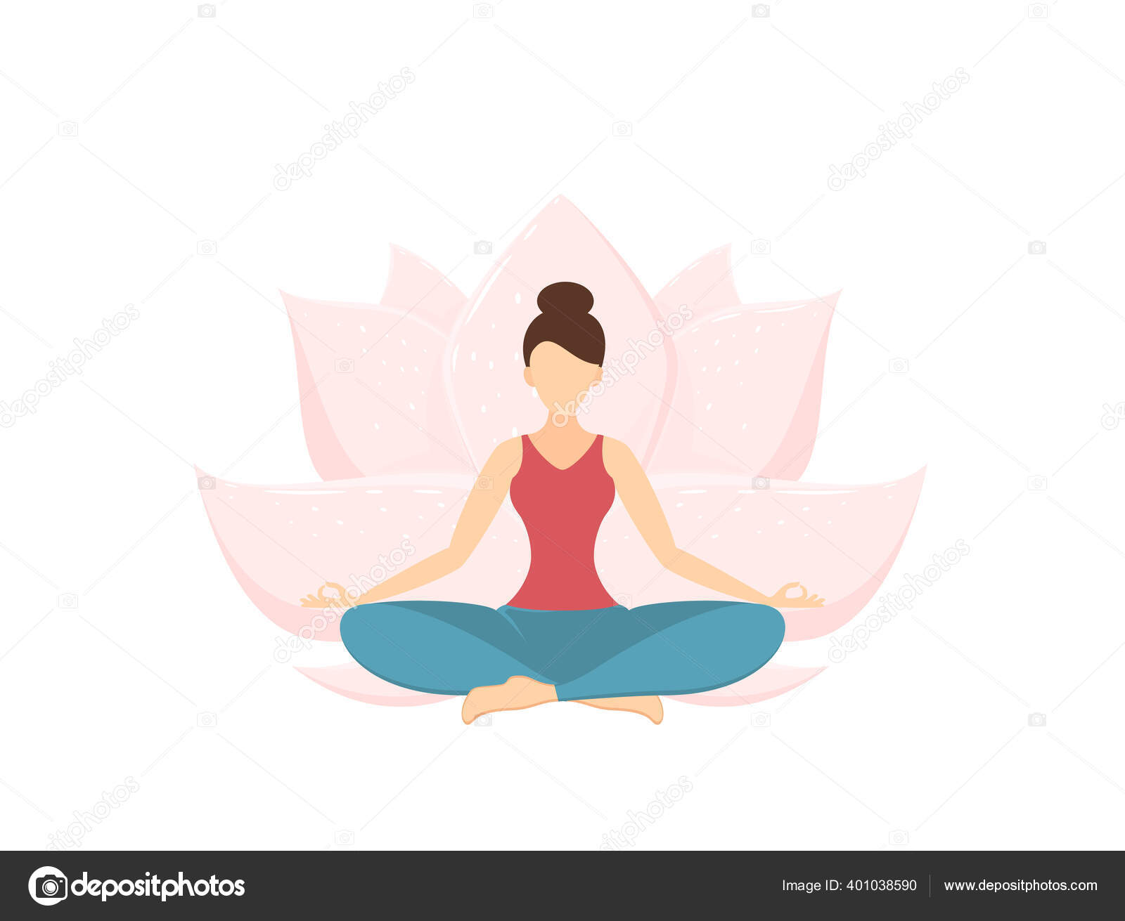 Mandala and yoga pose in lotus flower beautiful lady face. Stock Vector |  Adobe Stock
