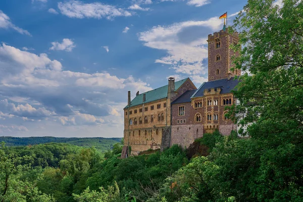 Wartburg Kalesi, Almanya. Kalenin merkez kısmının görüntüsü Stok Resim