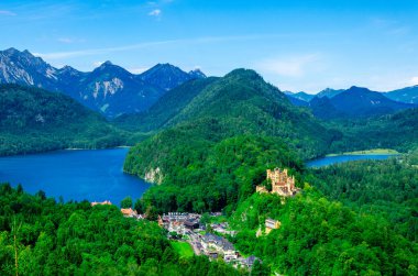 Almanya 'nın Bavyera Alplerindeki Hohenschwangau kalesi