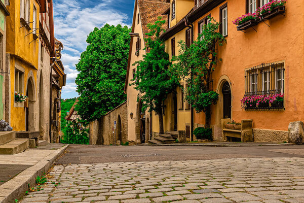 Rothenburg ob der Tauber, old medieval town in Germany near Nuremberg.