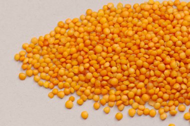 Kırmızı mercimek. Organik ürün. Vejetaryen yiyecekler