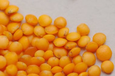 Kırmızı mercimek. Organik ürün. Vejetaryen yiyecekler