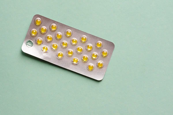 Medicine Pills Blister Yellow Capsules Packed Blisters — Stock Photo, Image